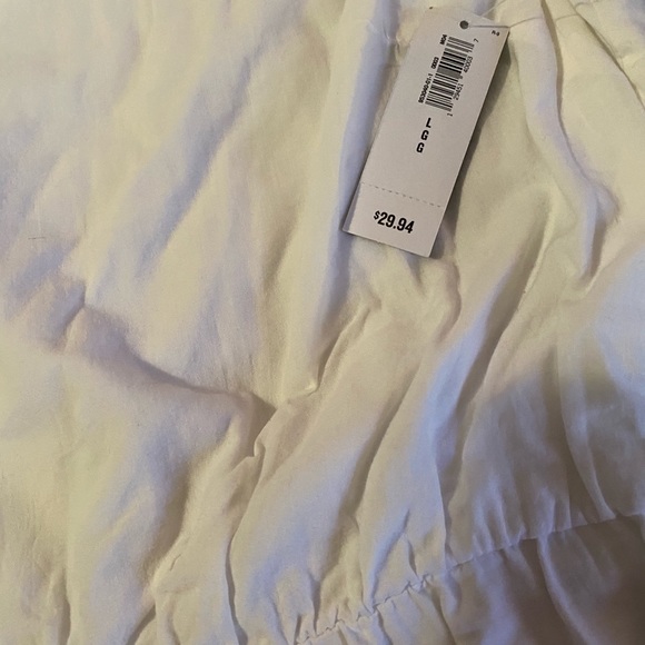 Old navy white w/eyelet cotton dress size large - Picture 4 of 5